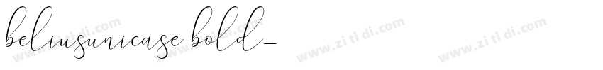beliusunicase bold字体转换